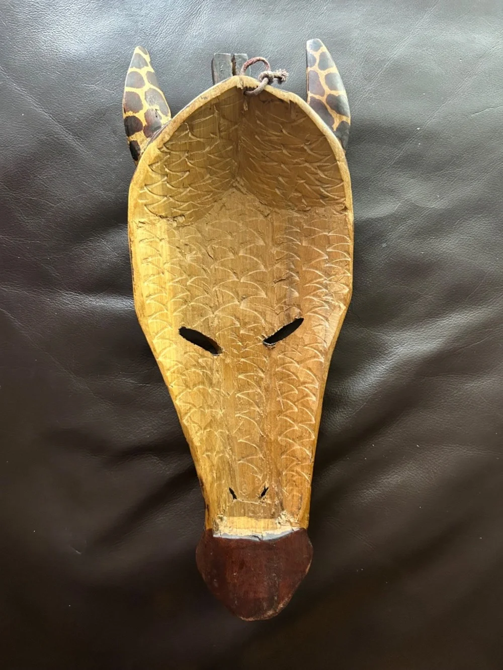 Wooden Giraffe Mask